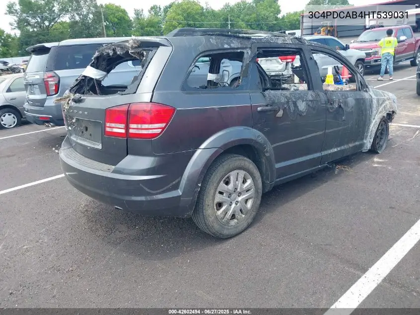 2017 Dodge Journey Se VIN: 3C4PDCAB4HT539031 Lot: 42602494
