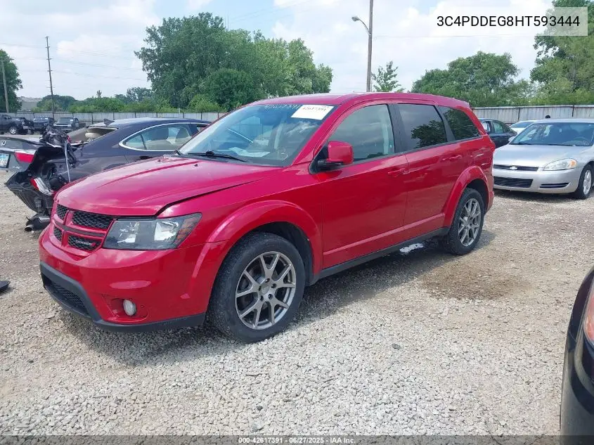 2017 Dodge Journey Gt Awd VIN: 3C4PDDEG8HT593444 Lot: 42617391