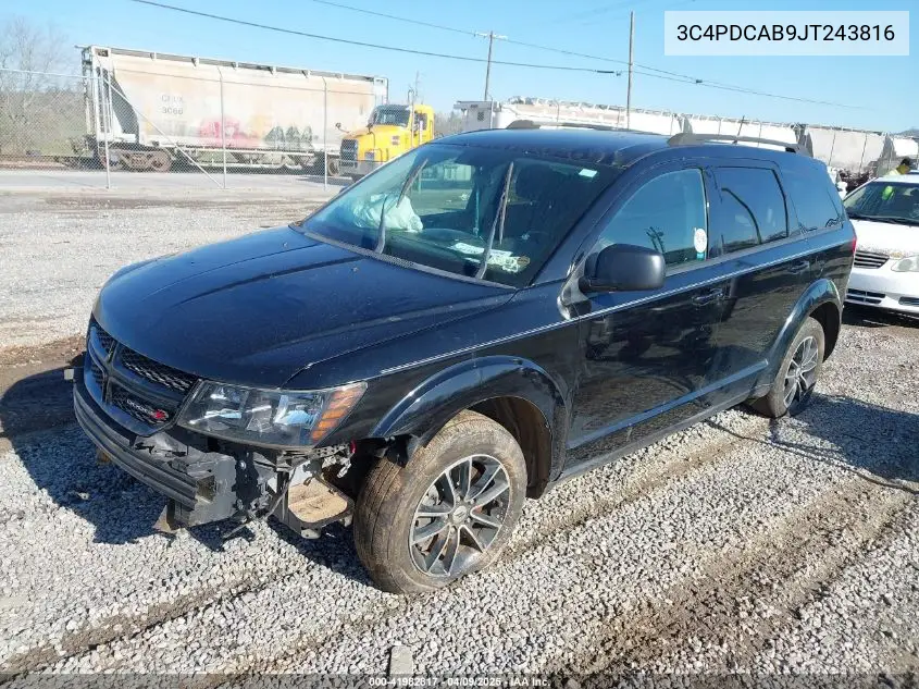 2018 Dodge Journey Se VIN: 3C4PDCAB9JT243816 Lot: 41982817