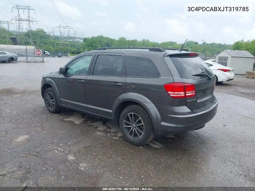 2018 Dodge Journey Se VIN: 3C4PDCABXJT319785 Lot: 42251794