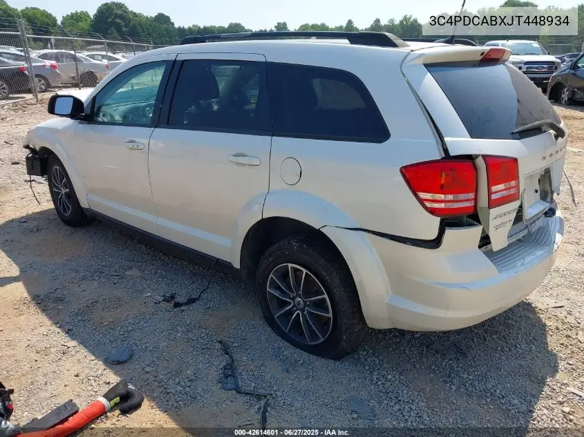 2018 Dodge Journey Se VIN: 3C4PDCABXJT448934 Lot: 42614601