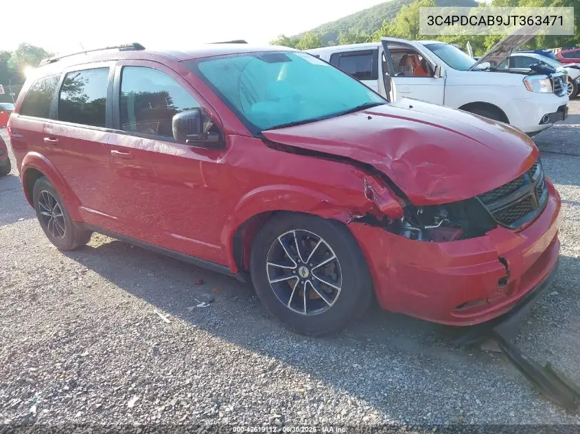2018 Dodge Journey Se VIN: 3C4PDCAB9JT363471 Lot: 42619112