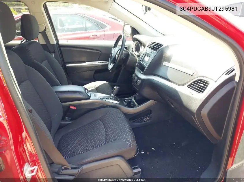 2018 Dodge Journey Se VIN: 3C4PDCAB9JT295981 Lot: 42804570