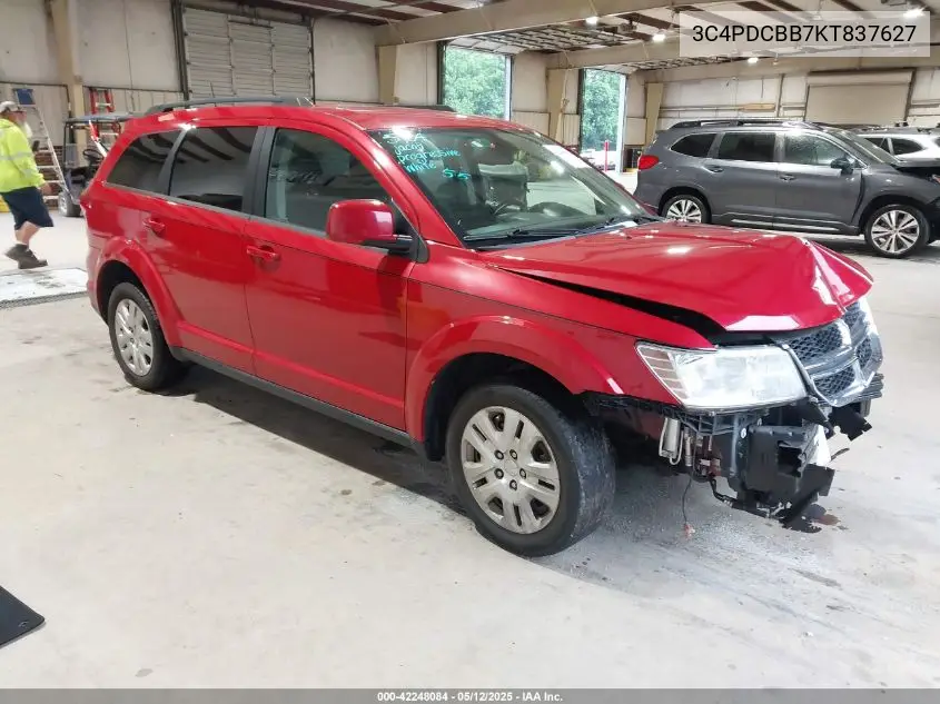 2019 Dodge Journey Se VIN: 3C4PDCBB7KT837627 Lot: 42248084