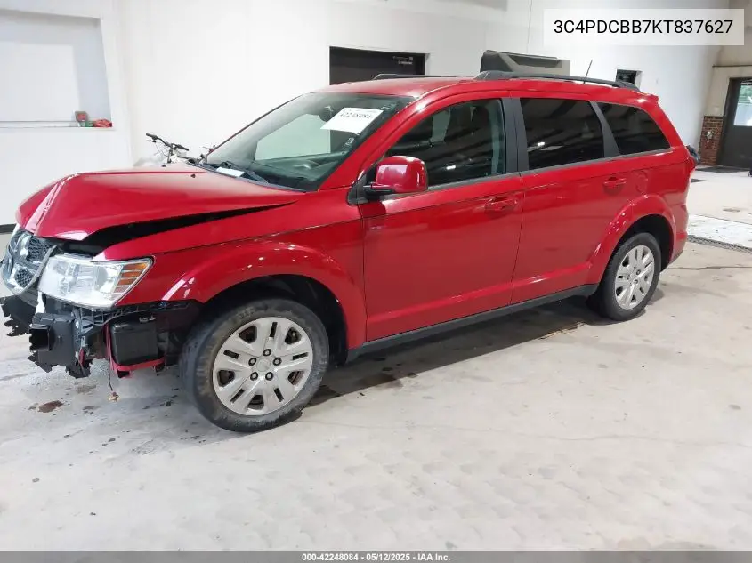 2019 Dodge Journey Se VIN: 3C4PDCBB7KT837627 Lot: 42248084