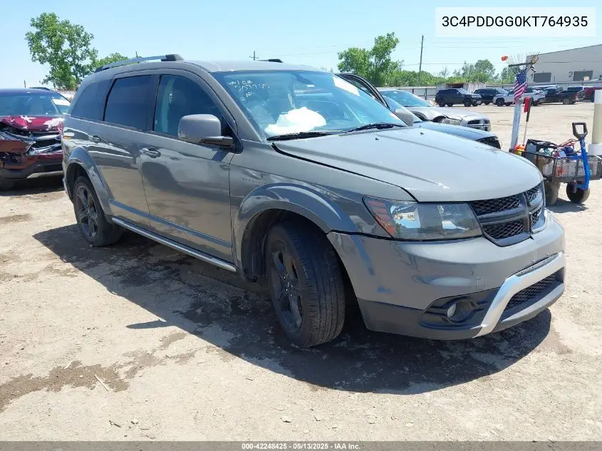 2019 Dodge Journey Crossroad Awd VIN: 3C4PDDGG0KT764935 Lot: 42248425