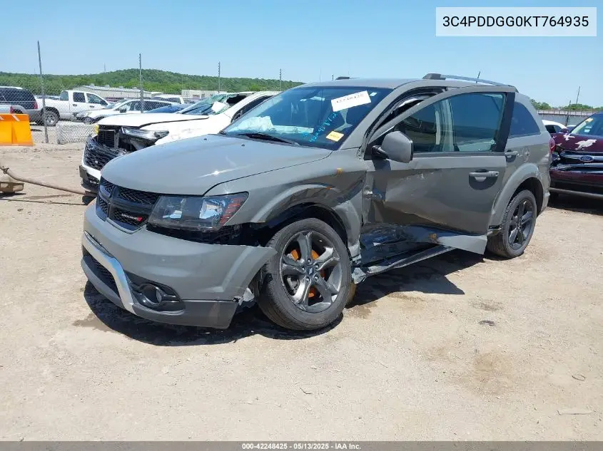 2019 Dodge Journey Crossroad Awd VIN: 3C4PDDGG0KT764935 Lot: 42248425