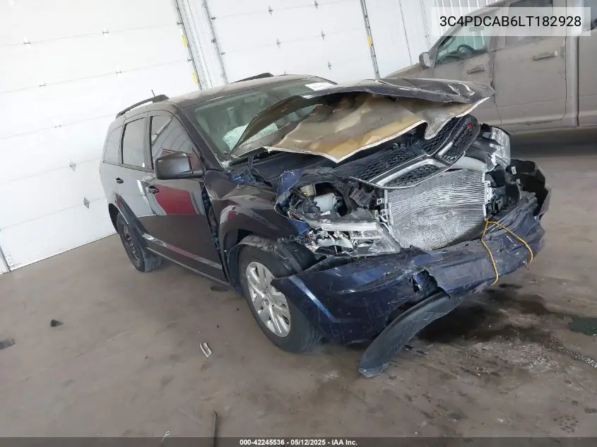 2020 Dodge Journey Se Value VIN: 3C4PDCAB6LT182928 Lot: 42245536