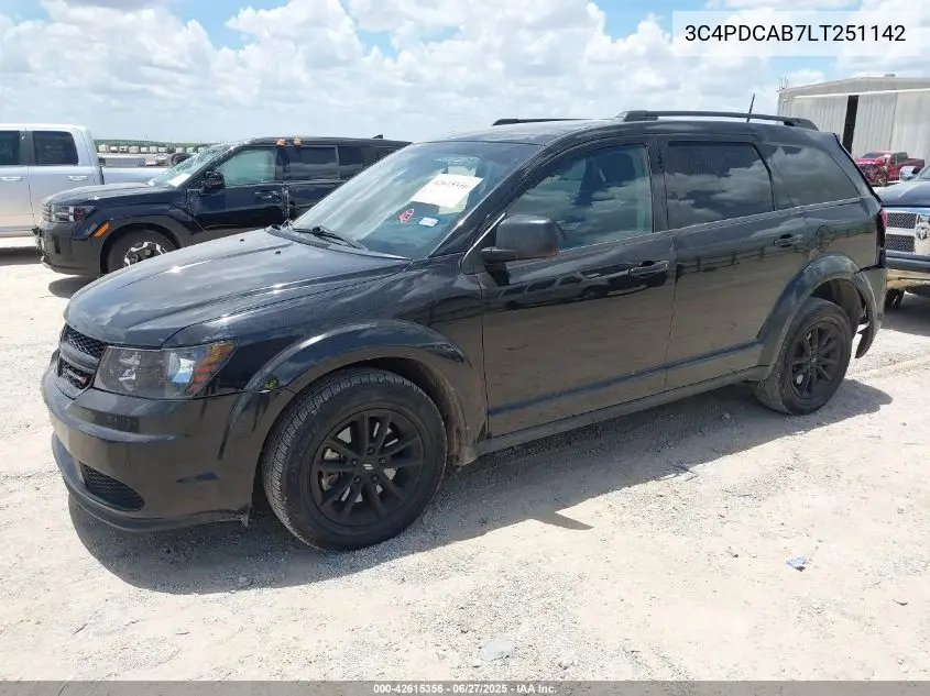 2020 Dodge Journey Se VIN: 3C4PDCAB7LT251142 Lot: 42615356