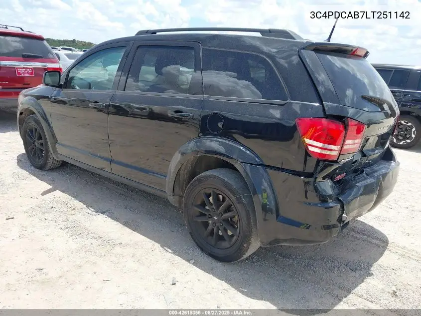 2020 Dodge Journey Se VIN: 3C4PDCAB7LT251142 Lot: 42615356
