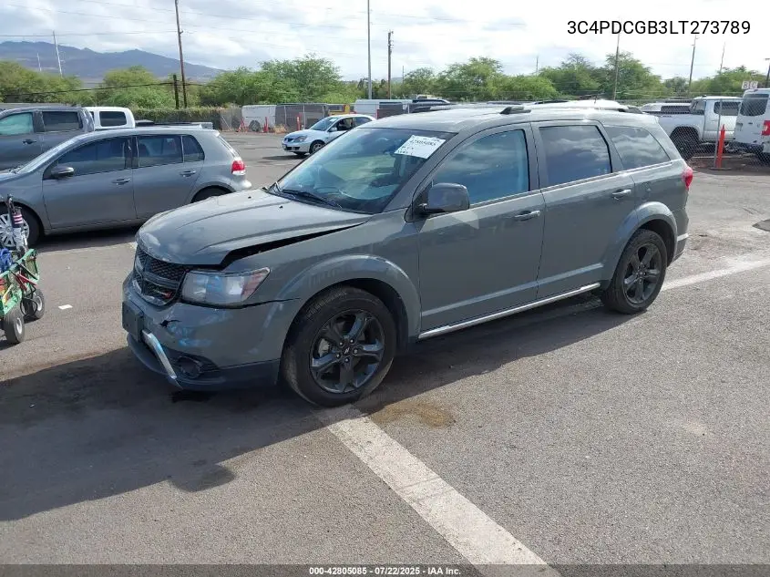 2020 Dodge Journey Crossroad VIN: 3C4PDCGB3LT273789 Lot: 42805085