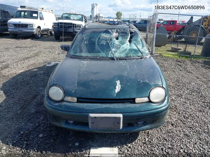 1998 Dodge Neon Competition/Highline VIN: 1B3ES47C6WD650896 Lot: 41960030