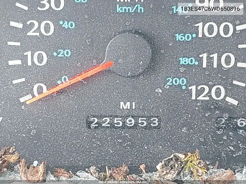 1998 Dodge Neon Competition/Highline VIN: 1B3ES47C6WD650896 Lot: 41960030