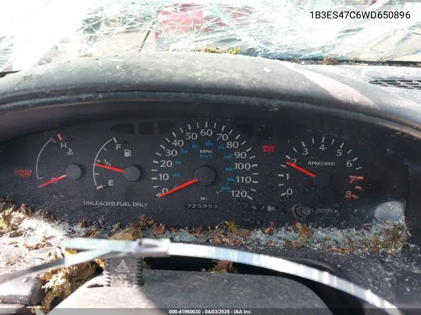 1998 Dodge Neon Competition/Highline VIN: 1B3ES47C6WD650896 Lot: 41960030