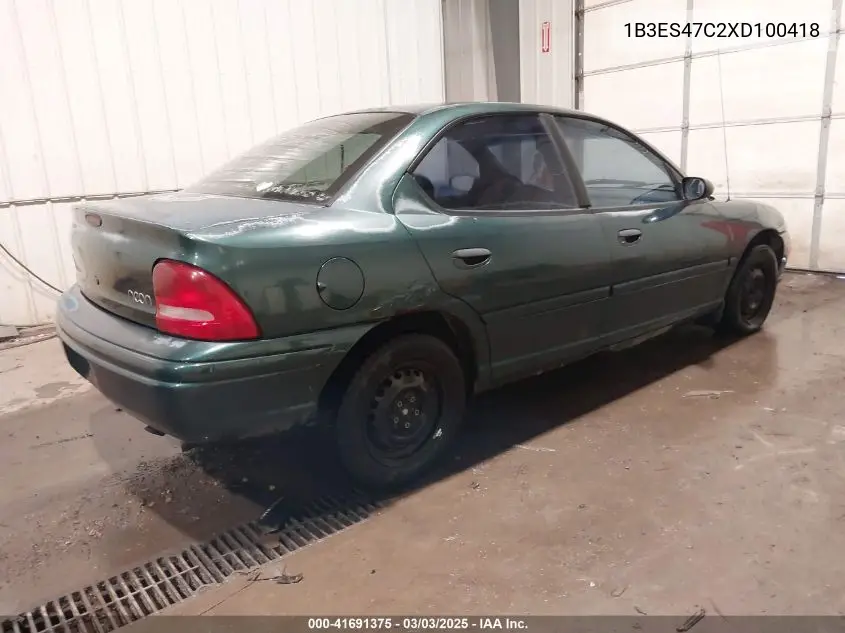 1999 Dodge Neon Highline VIN: 1B3ES47C2XD100418 Lot: 41691375