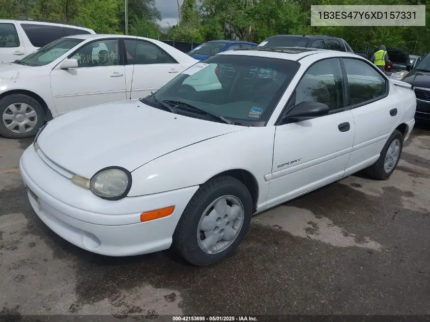 1999 Dodge Neon Highline VIN: 1B3ES47Y6XD157331 Lot: 42153698