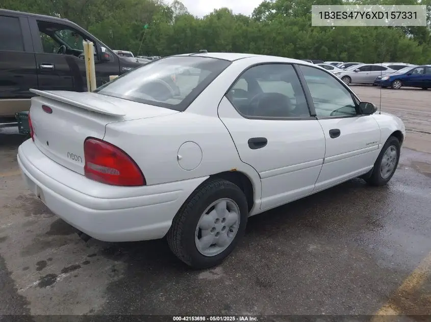 1999 Dodge Neon Highline VIN: 1B3ES47Y6XD157331 Lot: 42153698