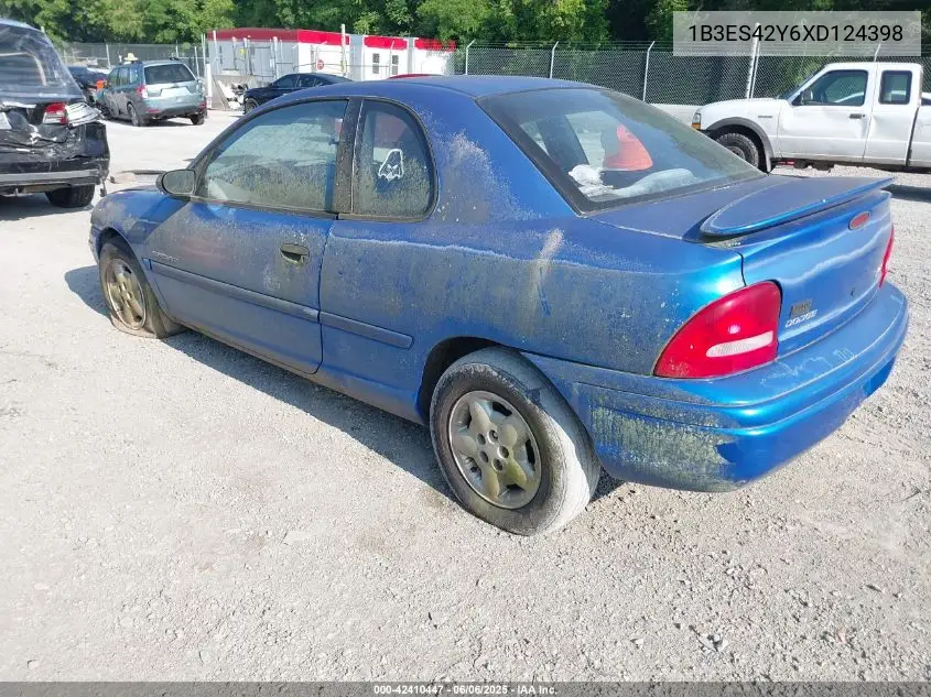 1999 Dodge Neon Highline VIN: 1B3ES42Y6XD124398 Lot: 42410447