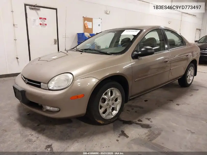 2000 Dodge Neon Highline VIN: 1B3ES46C9YD773497 Lot: 41890890