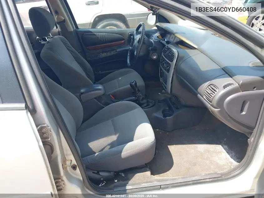 2000 Dodge Neon Highline VIN: 1B3ES46C0YD660408 Lot: 42161341