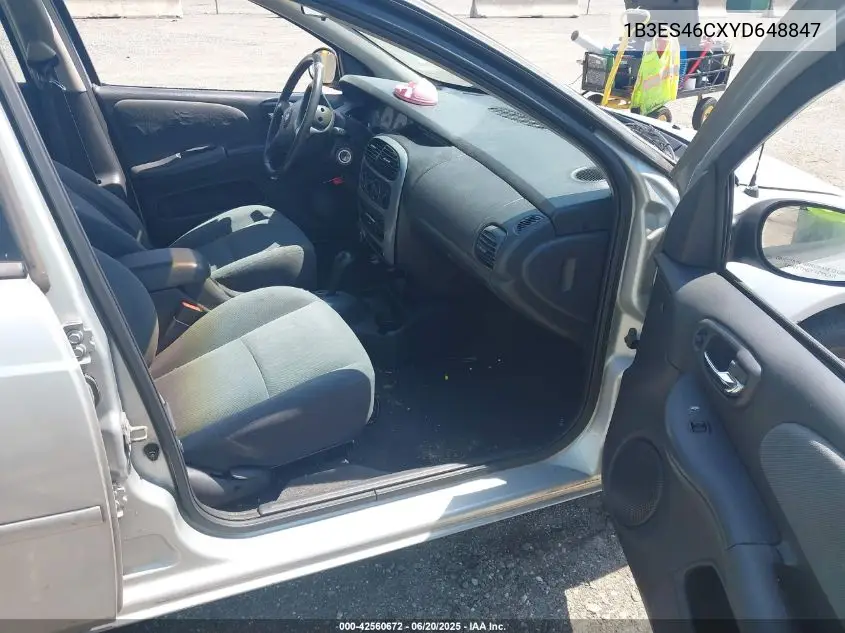2000 Dodge Neon Highline VIN: 1B3ES46CXYD648847 Lot: 42560672