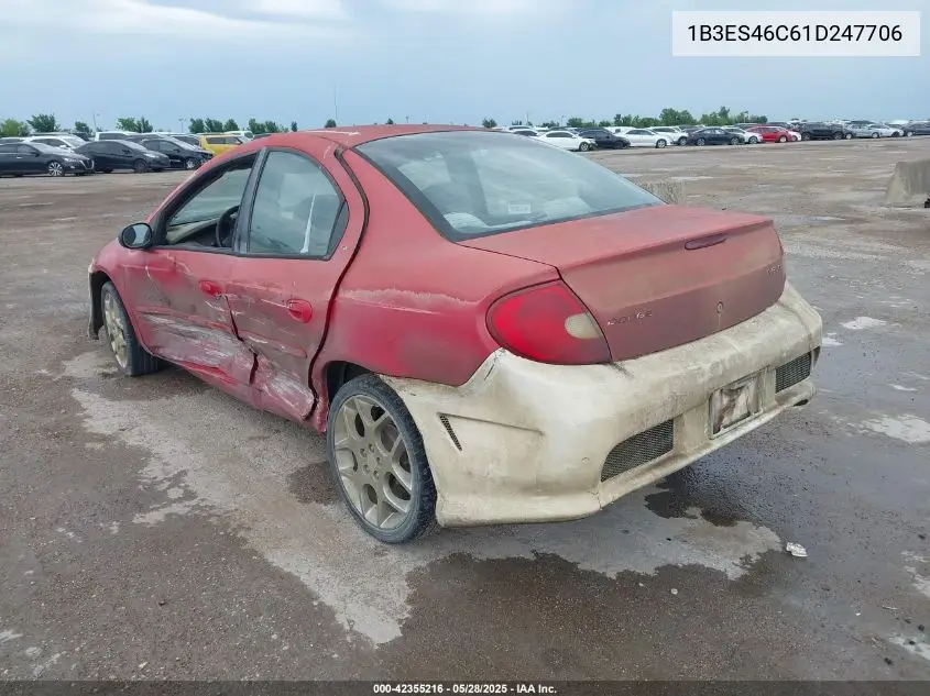 2001 Dodge Neon Se VIN: 1B3ES46C61D247706 Lot: 42355216