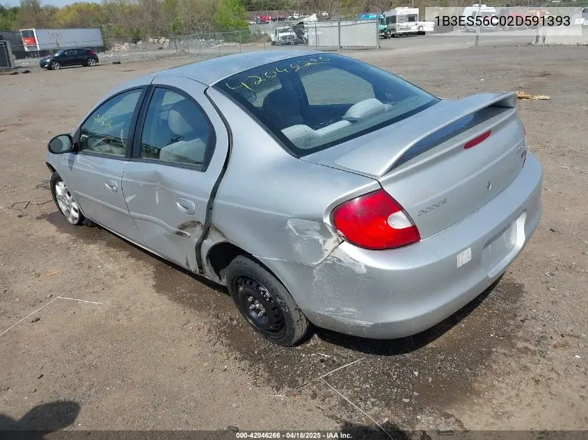 2002 Dodge Neon Sxt VIN: 1B3ES56C02D591393 Lot: 42046266