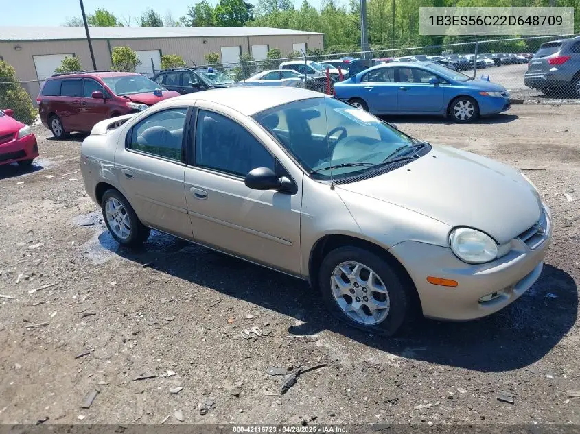 2002 Dodge Neon Sxt VIN: 1B3ES56C22D648709 Lot: 42116723