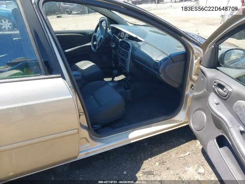 2002 Dodge Neon Sxt VIN: 1B3ES56C22D648709 Lot: 42116723