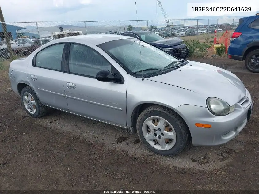 2002 Dodge Neon Se VIN: 1B3ES46C22D641639 Lot: 42492068