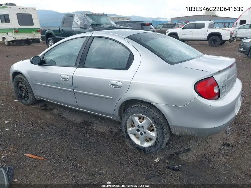 2002 Dodge Neon Se VIN: 1B3ES46C22D641639 Lot: 42492068