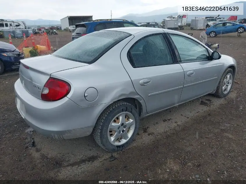 2002 Dodge Neon Se VIN: 1B3ES46C22D641639 Lot: 42492068