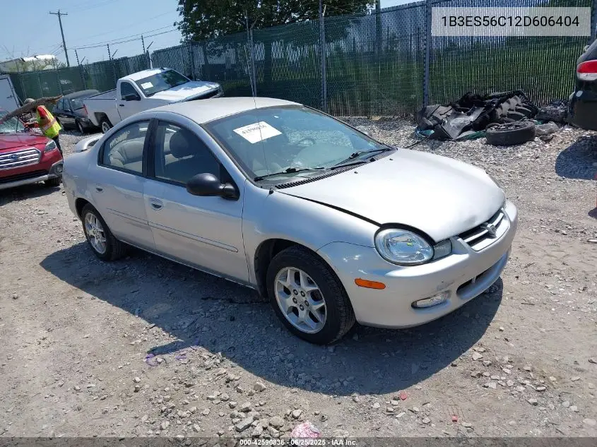 2002 Dodge Neon Sxt VIN: 1B3ES56C12D606404 Lot: 42590836