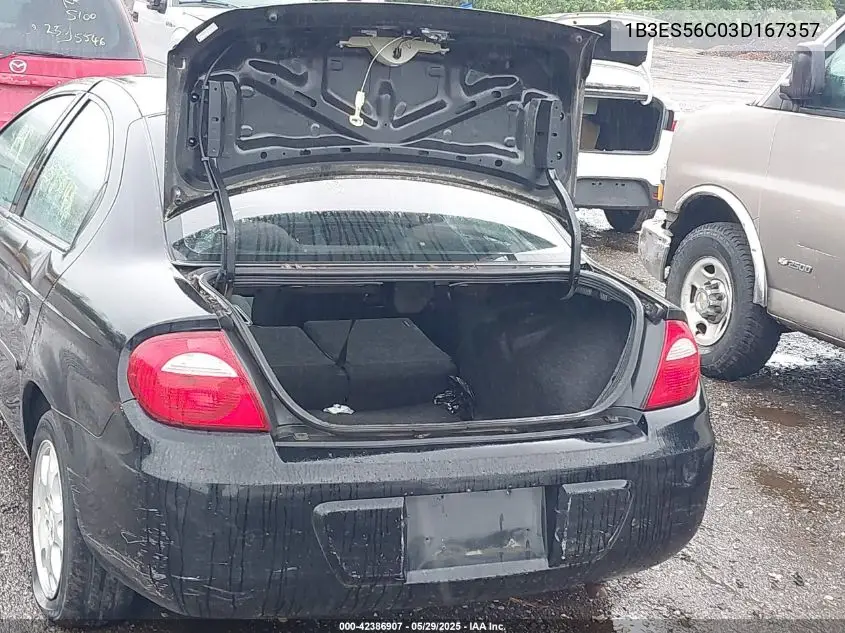 2003 Dodge Neon Sxt VIN: 1B3ES56C03D167357 Lot: 42386907