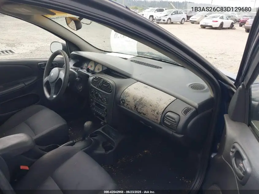 2003 Dodge Neon Se VIN: 1B3AS26C83D129680 Lot: 42542958