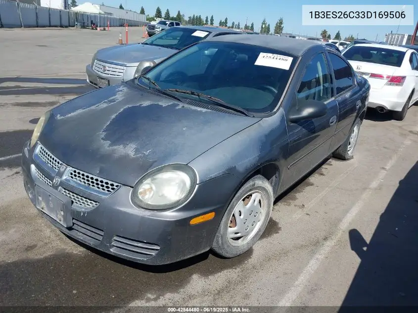 2003 Dodge Neon Se VIN: 1B3ES26C33D169506 Lot: 42544480