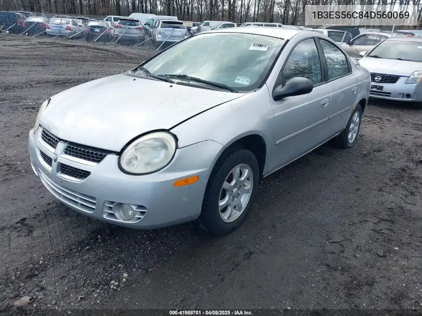 2004 Dodge Neon Sxt VIN: 1B3ES56C84D560069 Lot: 41988701
