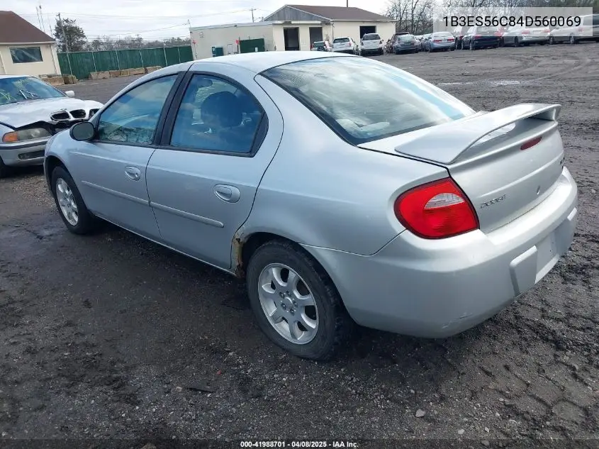 2004 Dodge Neon Sxt VIN: 1B3ES56C84D560069 Lot: 41988701