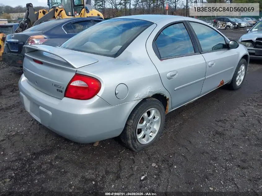 2004 Dodge Neon Sxt VIN: 1B3ES56C84D560069 Lot: 41988701