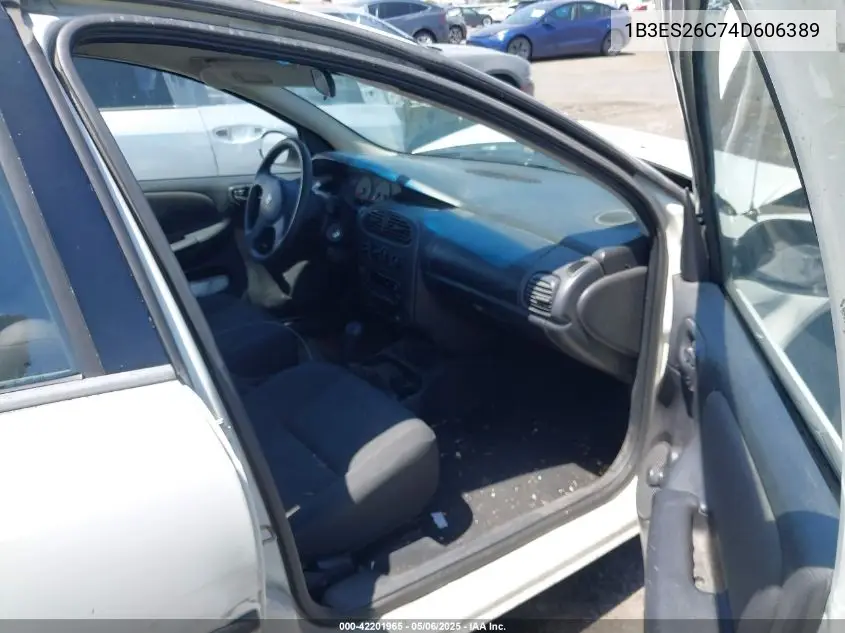 2004 Dodge Neon Se VIN: 1B3ES26C74D606389 Lot: 42201965