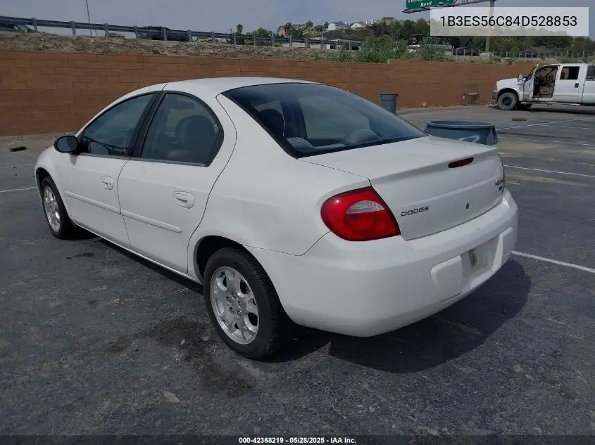 2004 Dodge Neon Sxt VIN: 1B3ES56C84D528853 Lot: 42368219