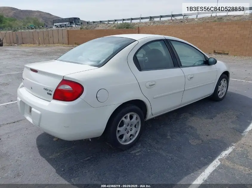 2004 Dodge Neon Sxt VIN: 1B3ES56C84D528853 Lot: 42368219