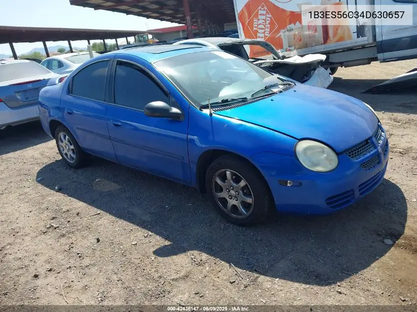 2004 Dodge Neon Sxt VIN: 1B3ES56C34D630657 Lot: 42436147