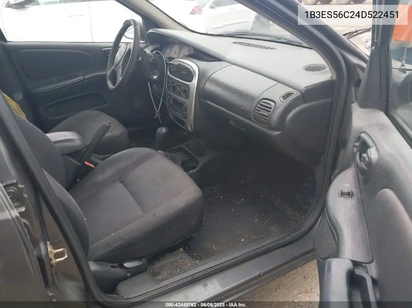 2004 Dodge Neon Sxt VIN: 1B3ES56C24D522451 Lot: 42449762