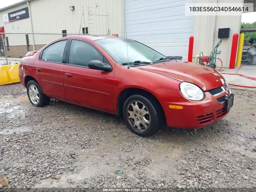2004 Dodge Neon Sxt VIN: 1B3ES56C34D546614 Lot: 42511013