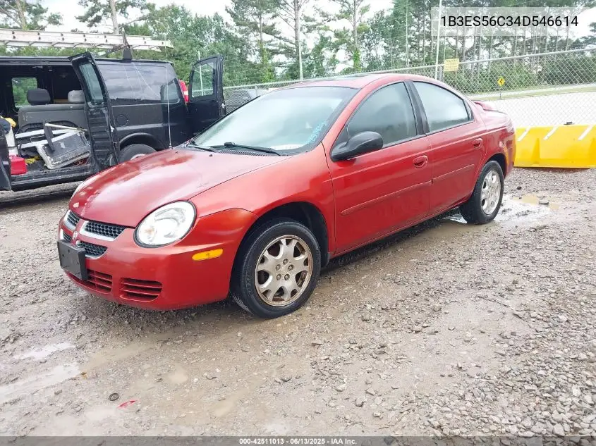 2004 Dodge Neon Sxt VIN: 1B3ES56C34D546614 Lot: 42511013