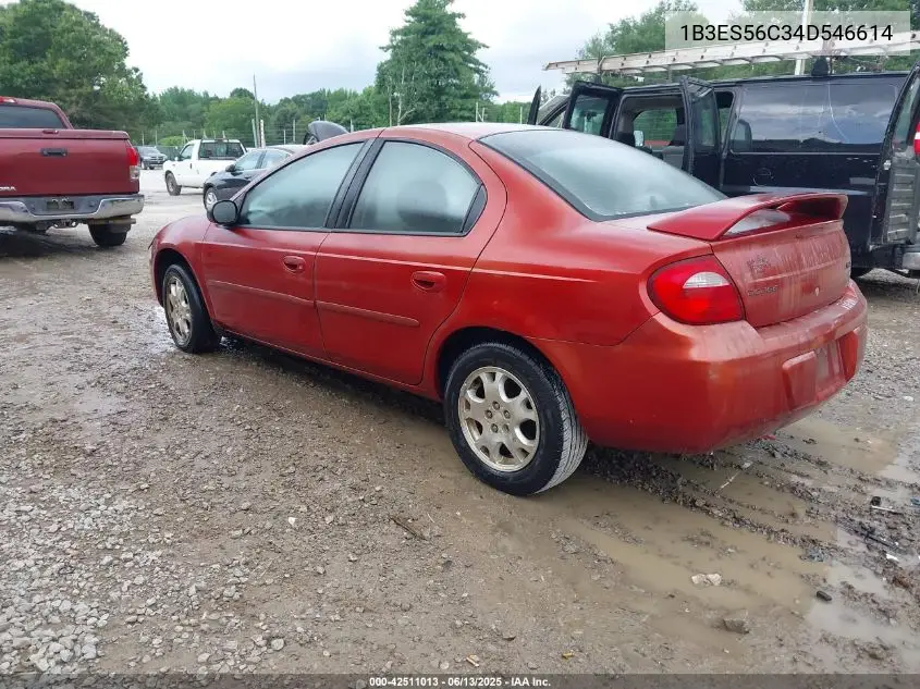2004 Dodge Neon Sxt VIN: 1B3ES56C34D546614 Lot: 42511013