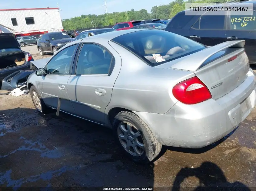 2004 Dodge Neon Sxt VIN: 1B3ES56C14D543467 Lot: 42522440