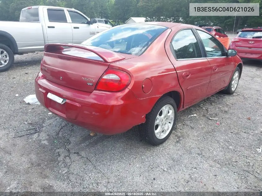 2004 Dodge Neon Sxt VIN: 1B3ES56C04D621026 Lot: 42525529