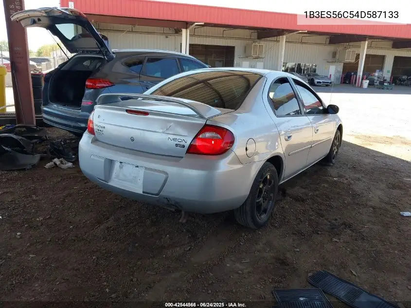 2004 Dodge Neon Sxt VIN: 1B3ES56C54D587133 Lot: 42544566